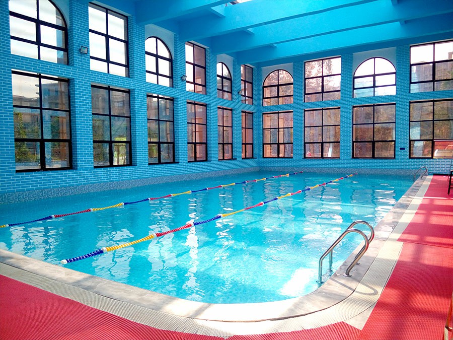 湖北宜昌798健身會(huì)所室內(nèi)恒溫泳池工程