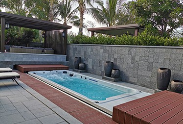 海南陵水海鏡新天別墅無邊際泳池工程